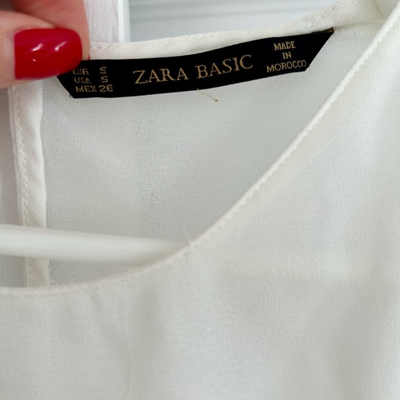 White Ruffle Sleeve Top - Picture 7 of 7